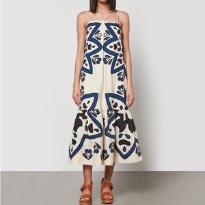 Sea New York Kaia Kaleidoscope Cotton and Linen-Blend Dress